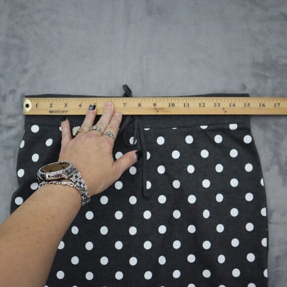 Banana Republic Skirt Womens S Black Polka dots Drawstring Stretchable Waist - Picture 3 of 16